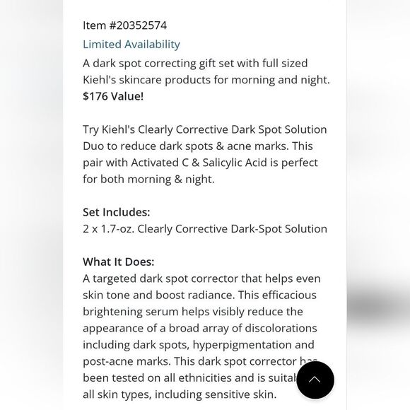 Kiehl's Cleary Corrective Dark Spot Solution Duo - Picture 5 of 11